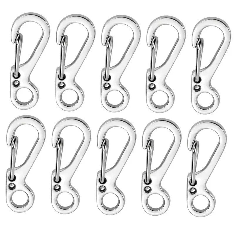 10 Pcs Mini Carabiner Keychain Camping Gadgets