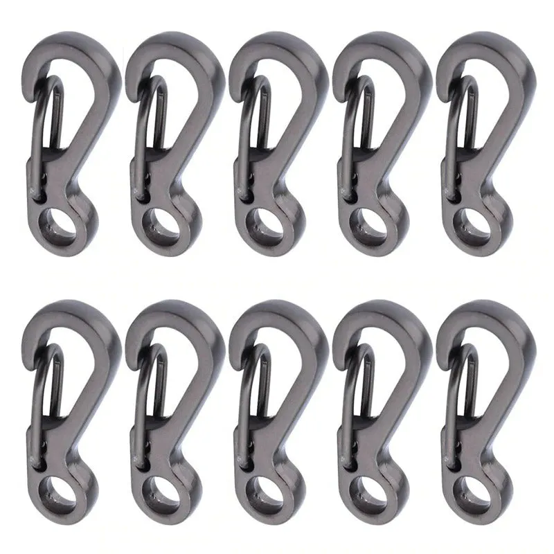 10 Pcs Mini Carabiner Keychain Camping Gadgets