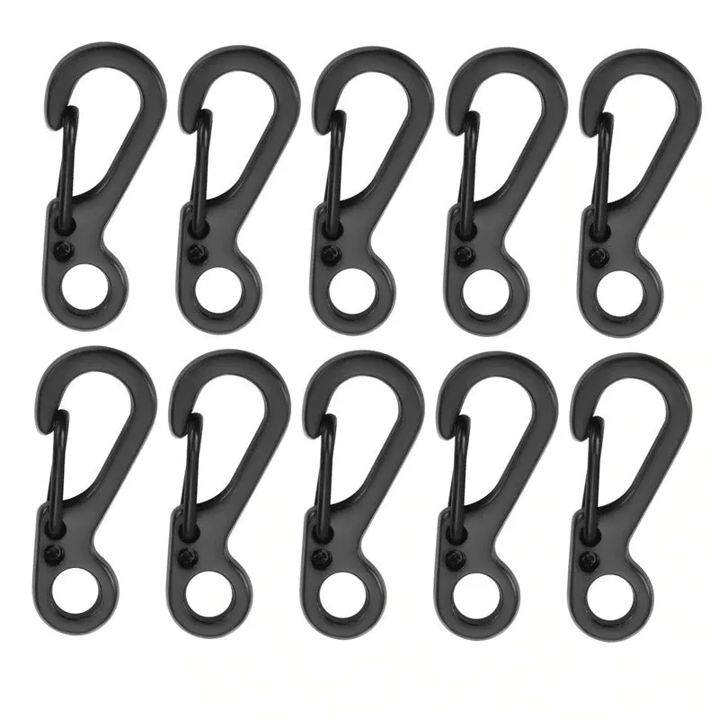 10 Pcs Mini Carabiner Keychain Camping Gadgets