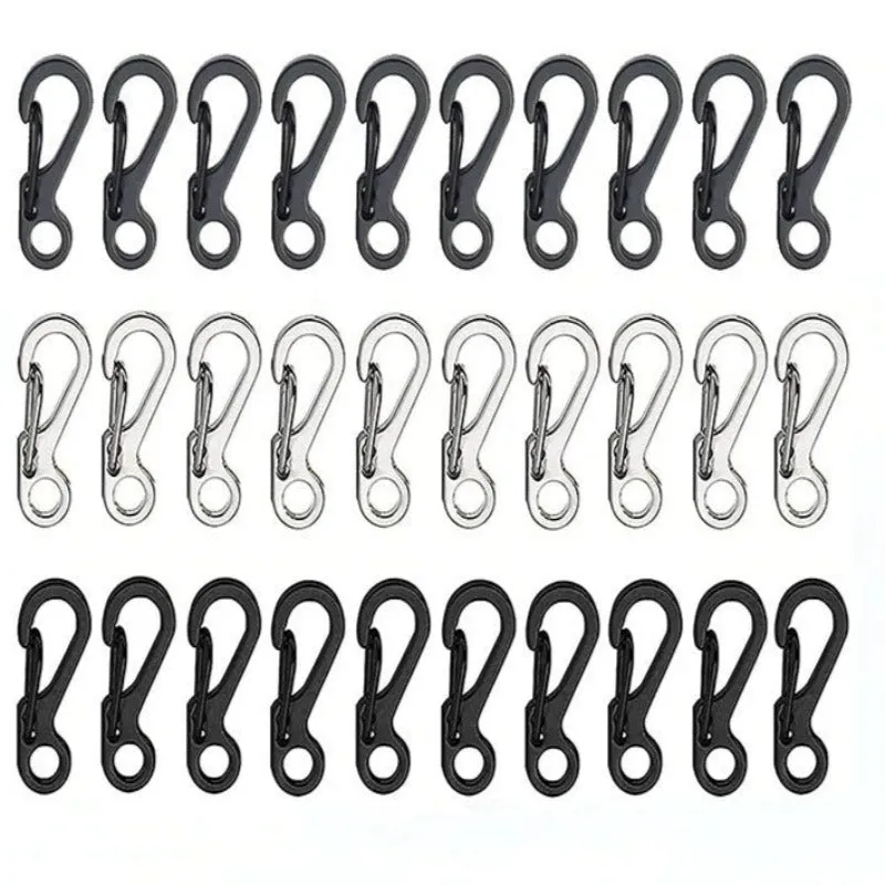 10 Pcs Mini Carabiner Keychain Camping Gadgets