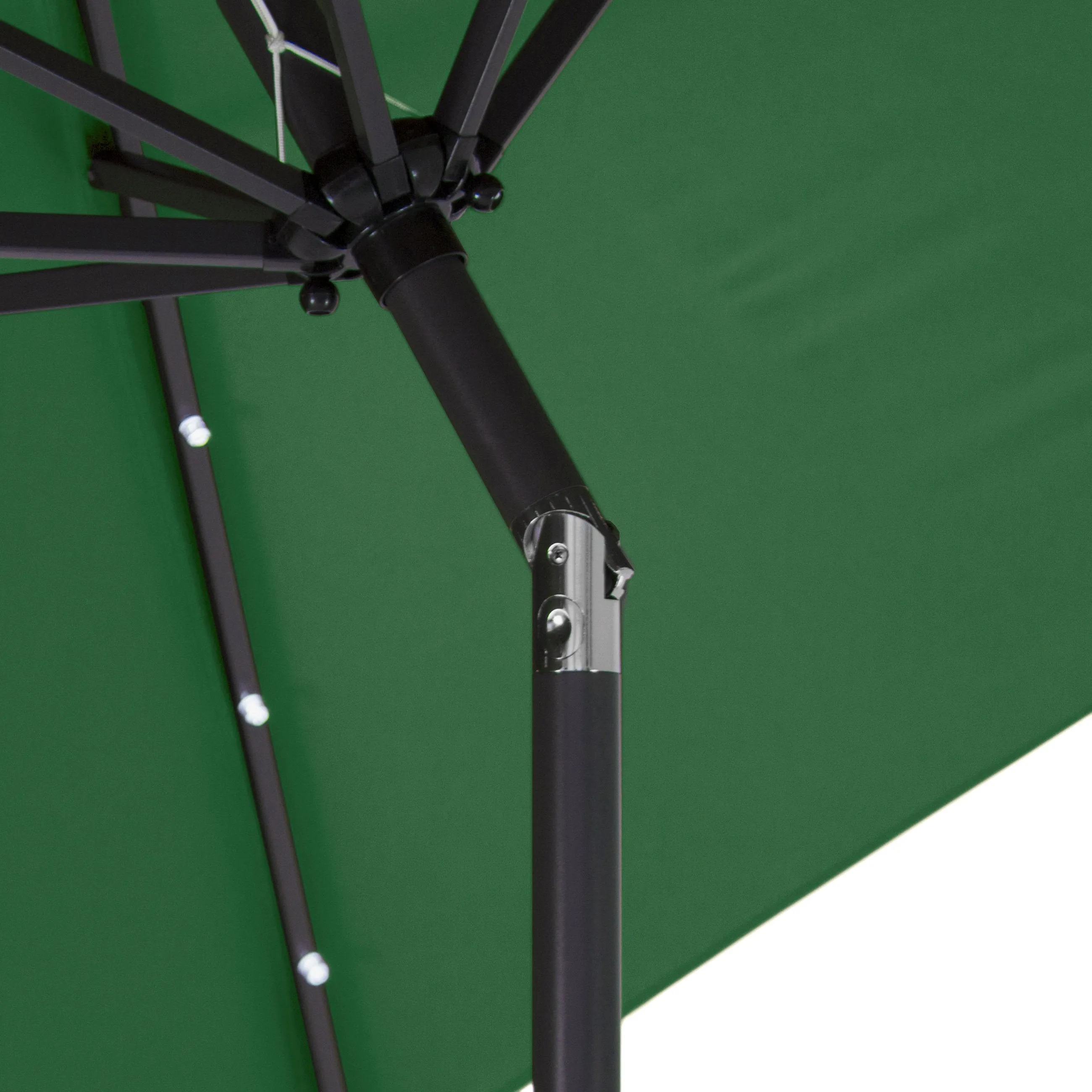 10ft Solar Patio Umbrella w/ USB Charger, Portable Power Bank