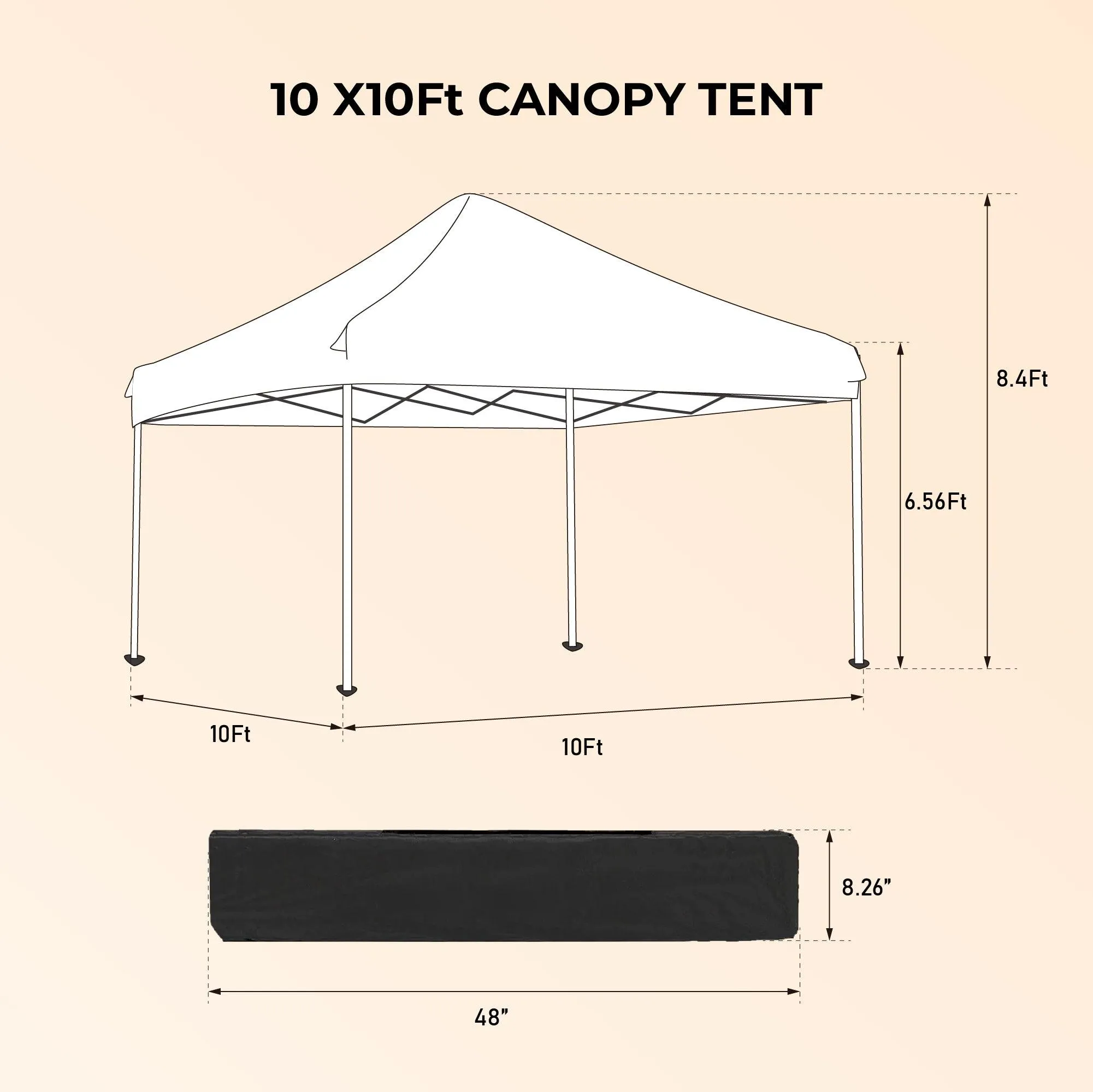 10x 10Ft Pop Up Gazebo Canopy Tent with 4pcs Weight sand bag,with Carry Bag-Grey