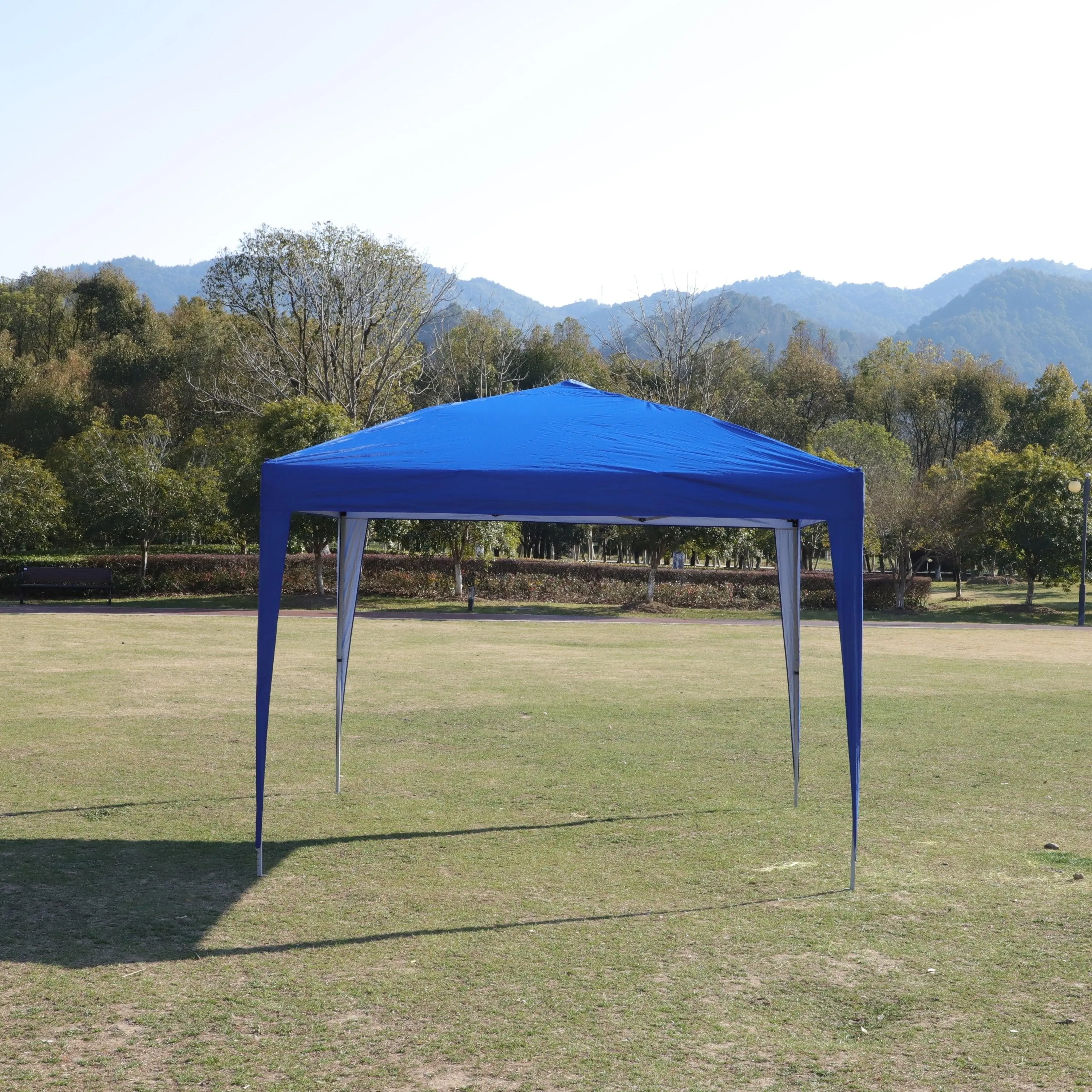 10x 10Ft Pop Up Gazebo Tent Canopy with 4pcs Weight sand bag,with Carry Bag-Blue