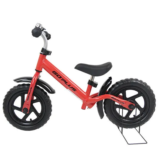 12" No-Pedal Adjustable Seat Bike Stand Kids Balance Bike-Red