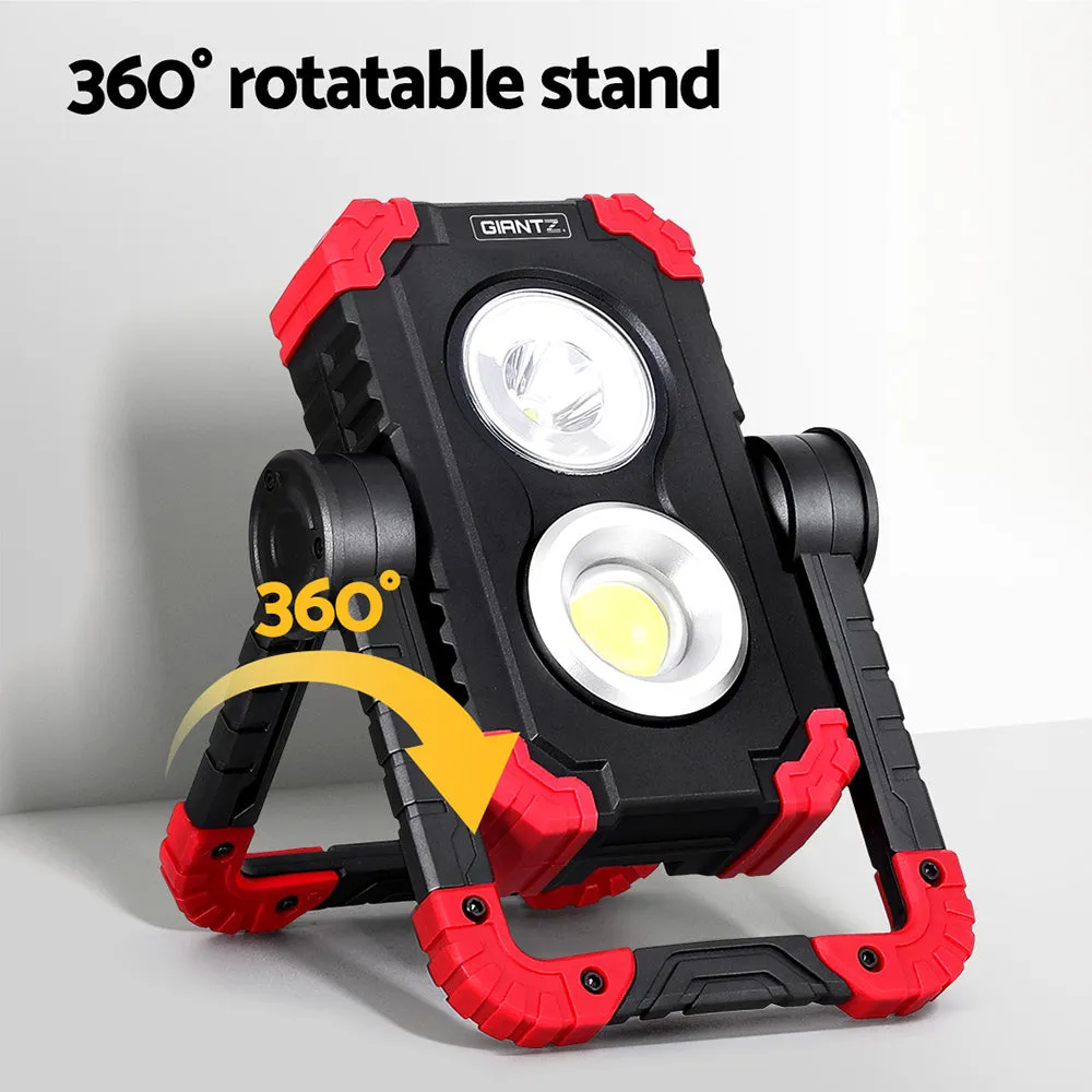 360° Rotating LED Work Light USB Rechargeable - Giantz