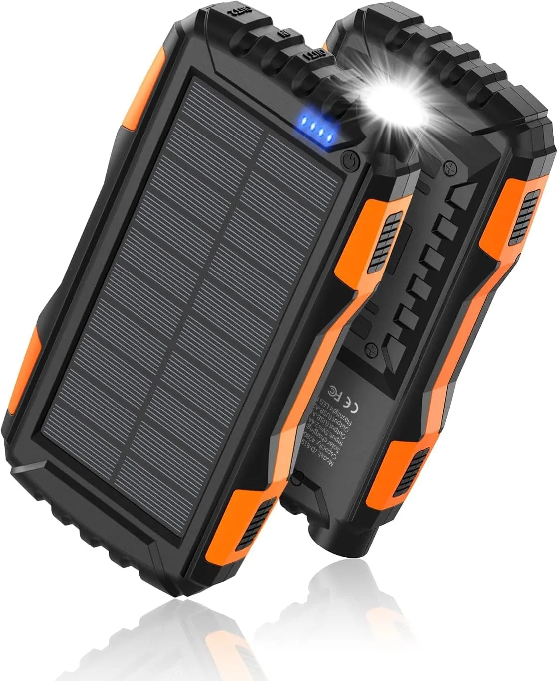 42800mAh Solar Power Bank Portable Fast Charger with Flashlight