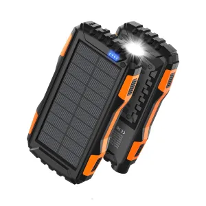 42800mAh Solar Power Bank Portable Fast Charger with Flashlight