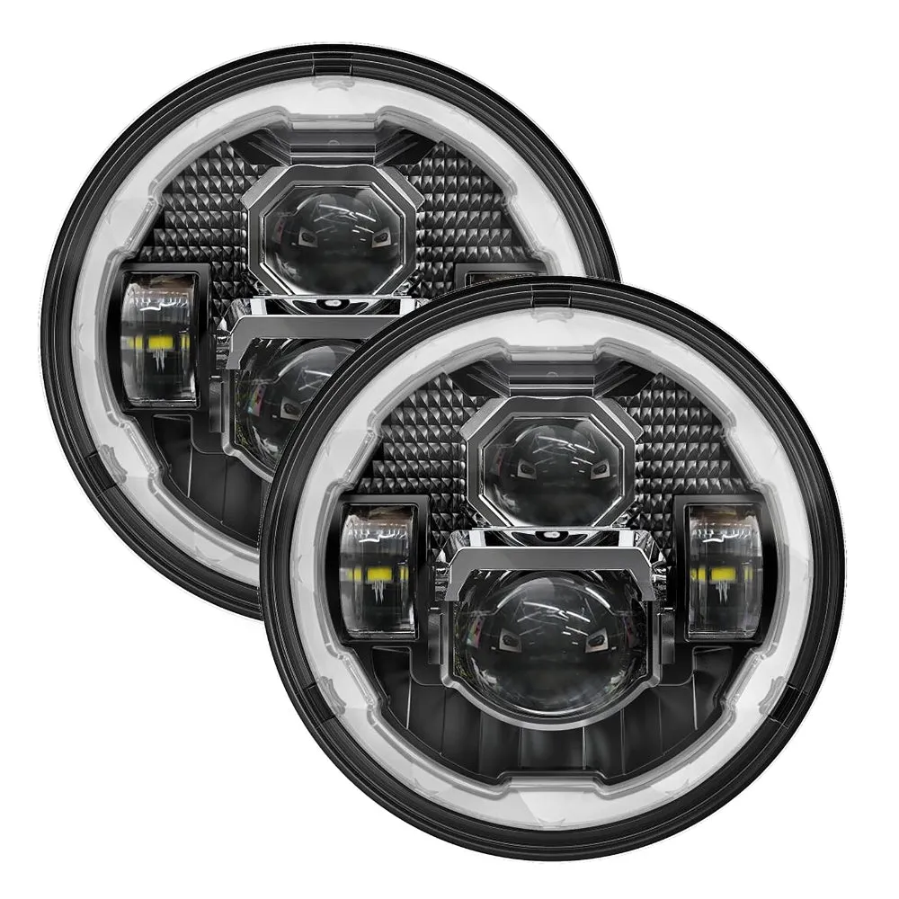 7 Inch LED Headlights with DRL&Turn Signal High Low Beam For Jeep Wrangler JK TJ LJ CJ