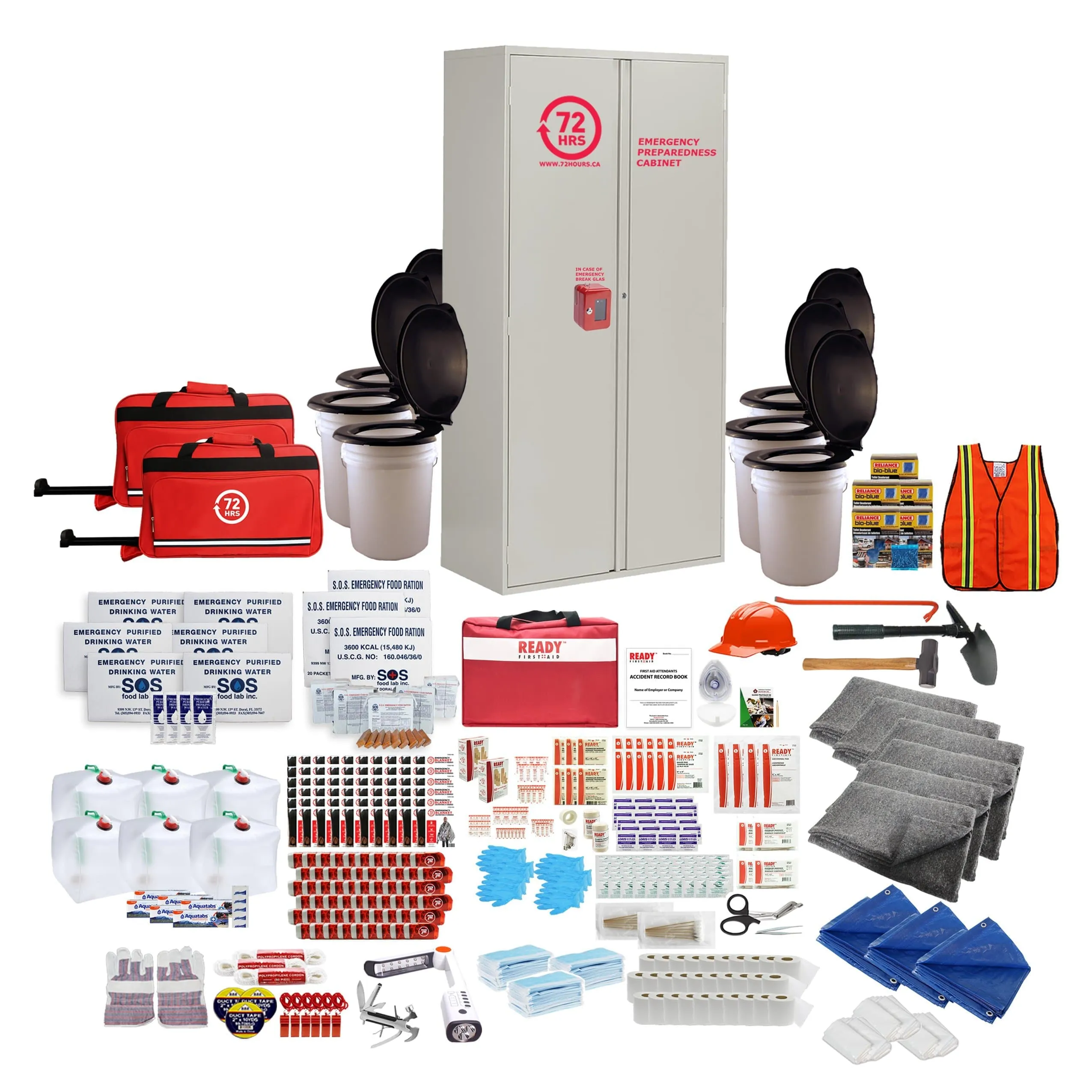 72HRS Cabinet Emergency Kit - 60 Person