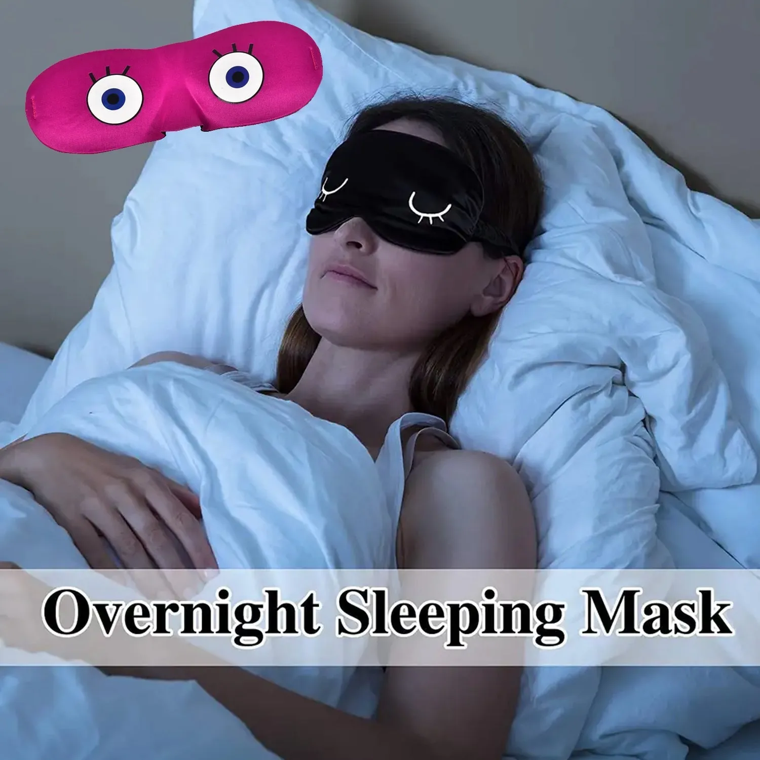 7359 SUPER SOFT SLEEPING MASK BLIND FOLD FOR COMFORTABLE SLEEP TRAVELLING SLEEP MASK HEAVY COMFORTABLE MATERIAL EYE MASK