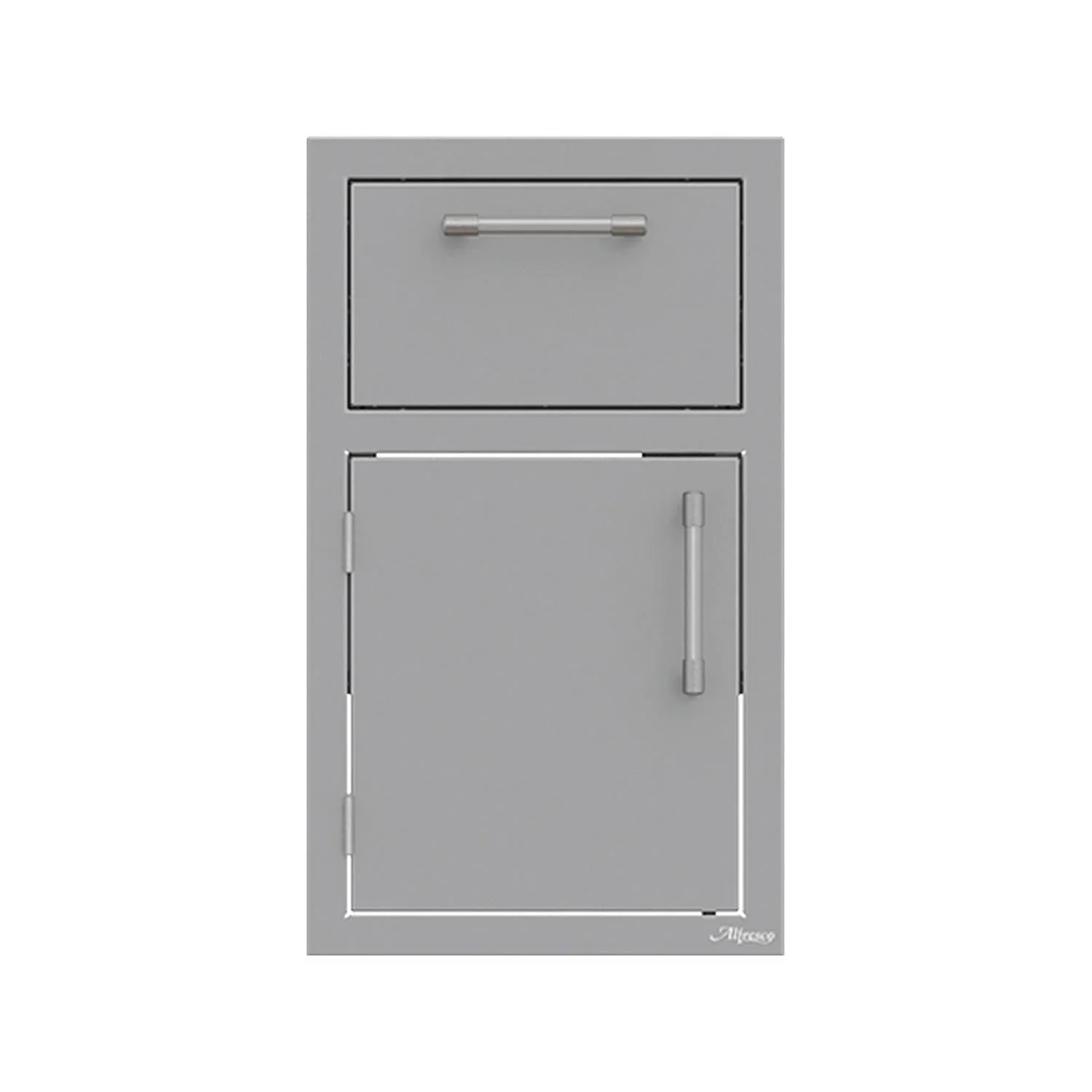 Alfresco 17-Inch Stainless Steel One Drawer with Door Open Left