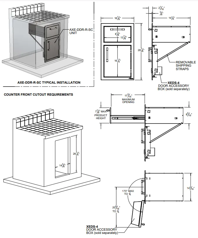 Alfresco 17-Inch Stainless Steel One Drawer with Door Open Right