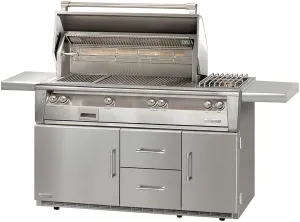 Alfresco: 56" Grill on Refrigerated Base with Side Burner