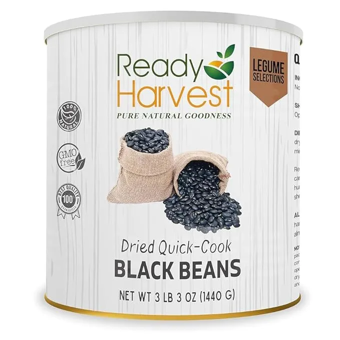 Black Beans Quick-Cook Emergency Preparedness