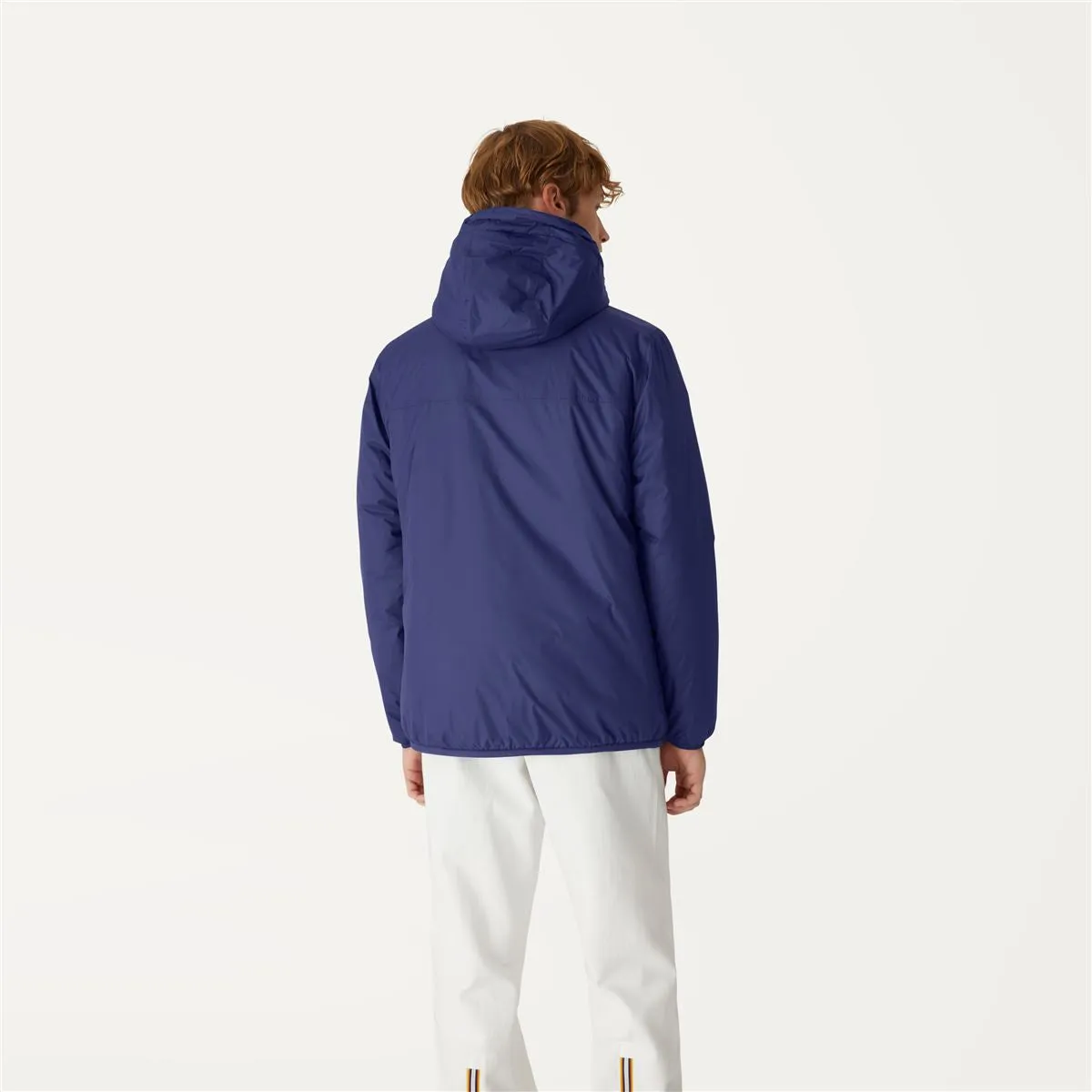 Claude Orsetto - Unisex Sherpa Lined Waterproof Full Zip Rain Jacket in Blue Medieval