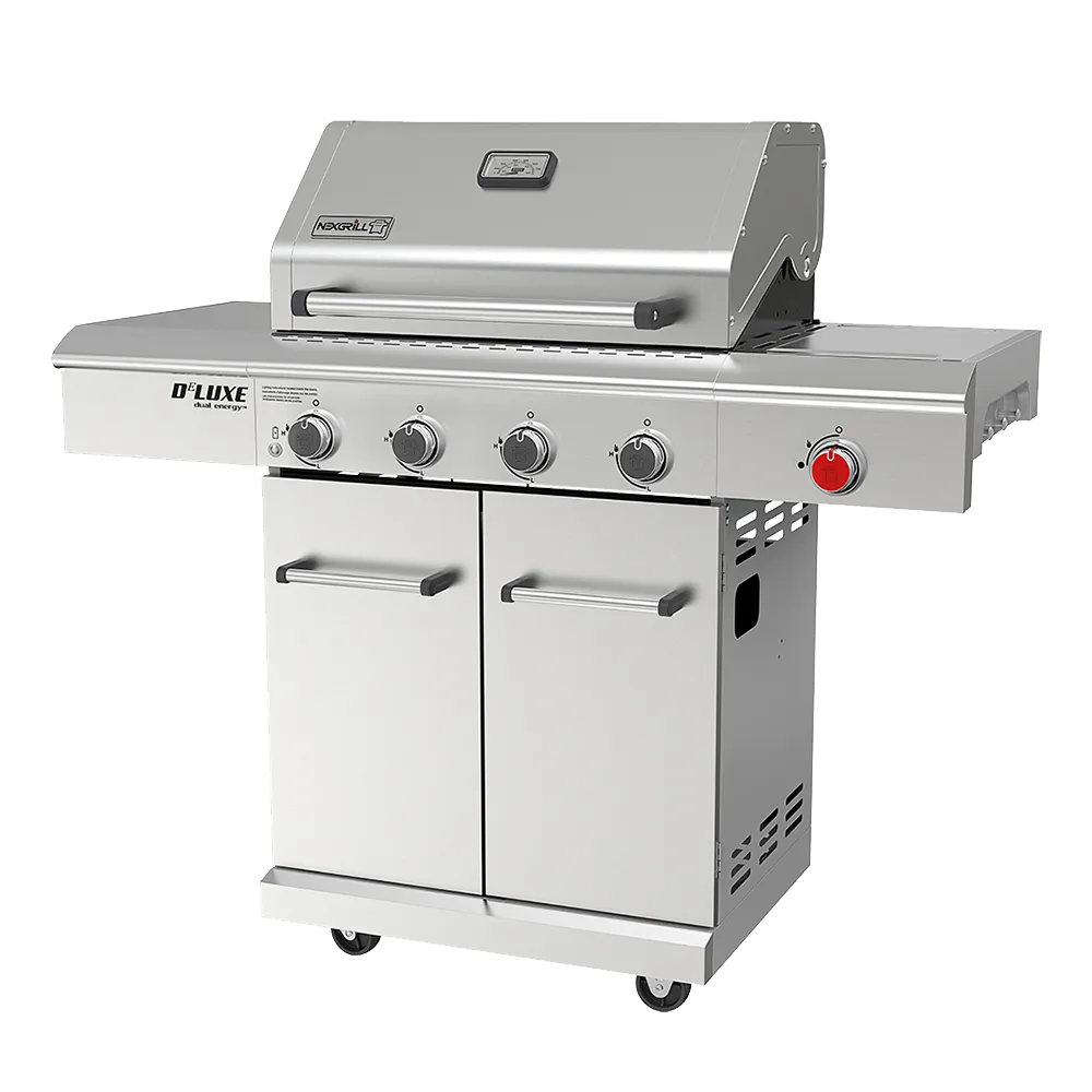 Deluxe 4-Burner Gas Grill with Searing Side Burner