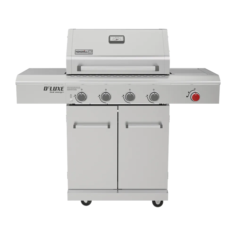 Deluxe 4-Burner Gas Grill with Searing Side Burner