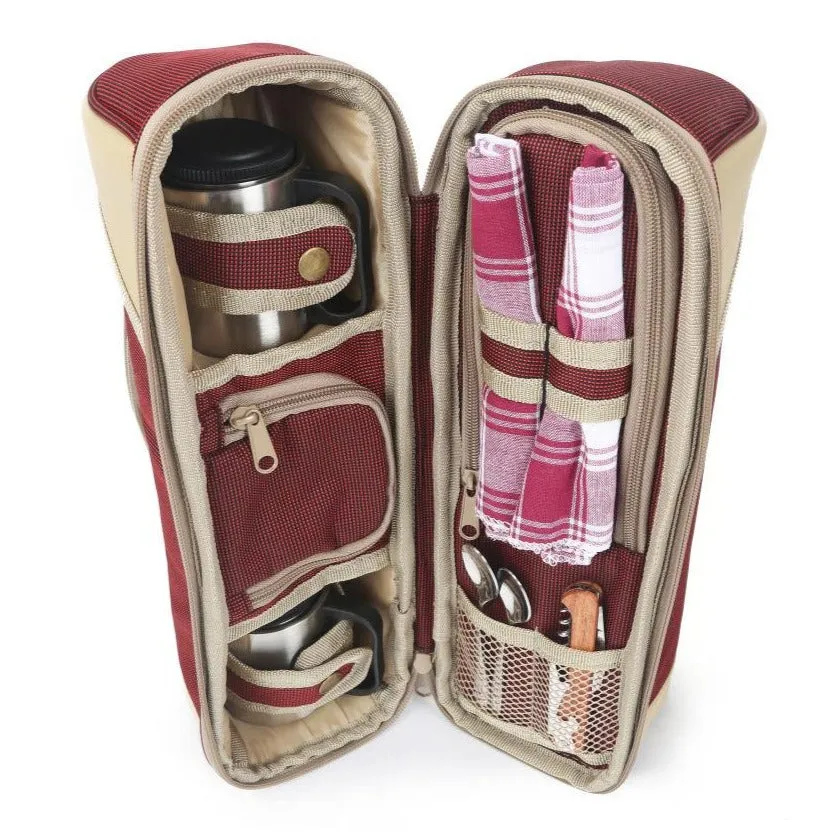 Deluxe Flask & Mug Picnic Set for Two People