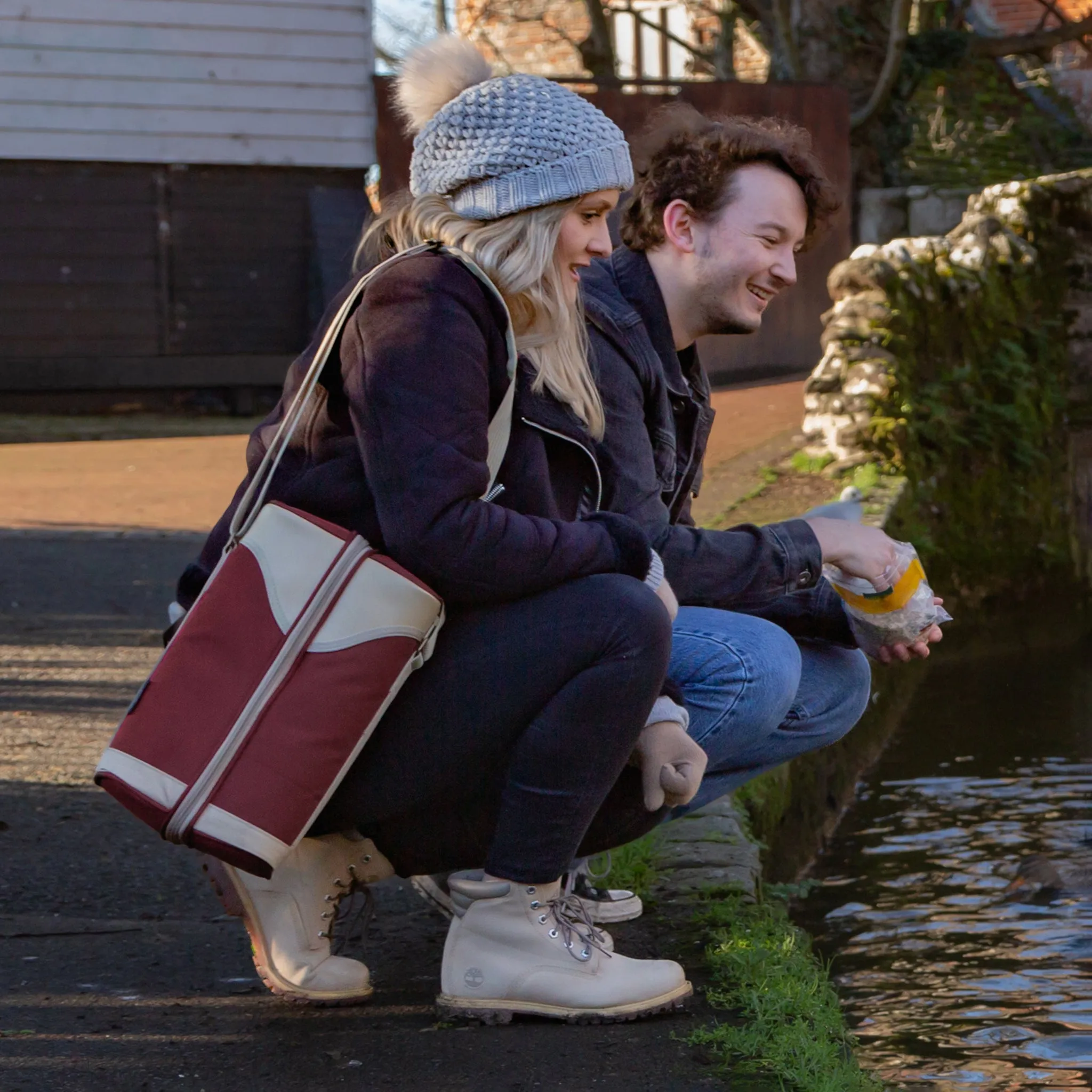 Deluxe Flask & Mug Picnic Set for Two People