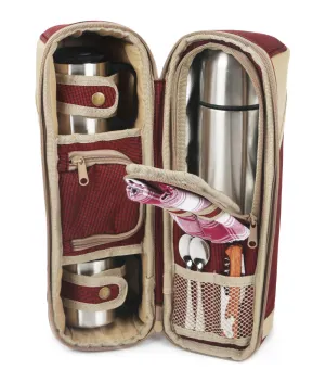 Deluxe Flask & Mug Picnic Set for Two People