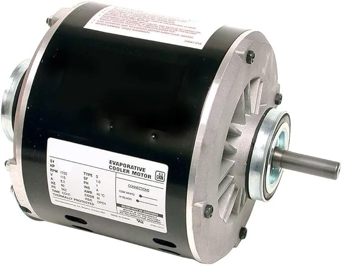 Dial Manufacturing 2205 Evaporative Cooler Motor, 0.75HP, 115V, 1/2 " Diameter Shaft, 1725 RPM Speed, Ball Bearing