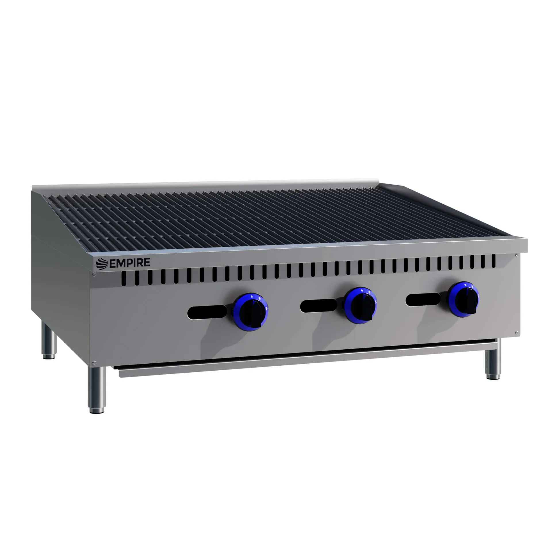 Empire 3 Burner Gas Countertop Chargrill Charbroiler 900mm Wide - EMP-RFS-36-R-OZ