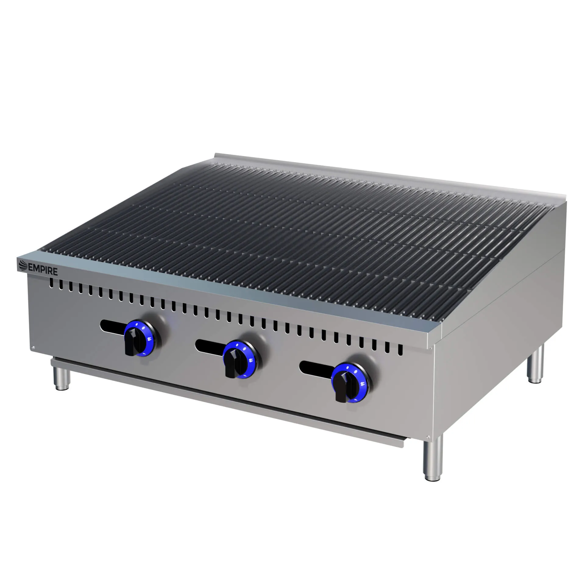 Empire 3 Burner Gas Countertop Chargrill Charbroiler 900mm Wide - EMP-RFS-36-R-OZ