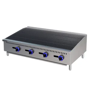 Empire 4 Burner Gas Countertop Chargrill Charbroiler 1200mm Wide - EMP-RFS-48-R-OZ