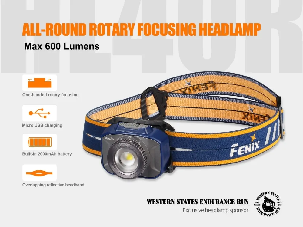 Focusable USB Rechargeable LED Headlamp - HL40R