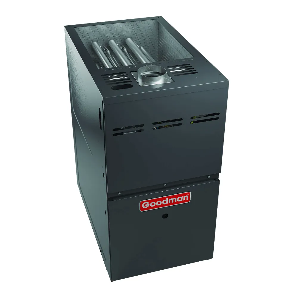 Goodman 80% AFUE 80,000 BTU 2-Stage Gas Furnace - Upflow/Horizontal - 21" Cabinet - 1,600 CFM