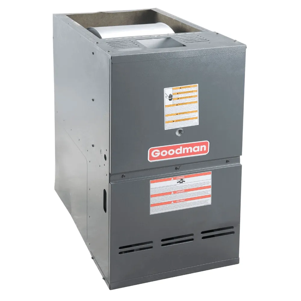 Goodman 80% AFUE 80,000 BTU 2-Stage Low NOx Gas Furnace - Downflow/Horizontal - 21" Cabinet