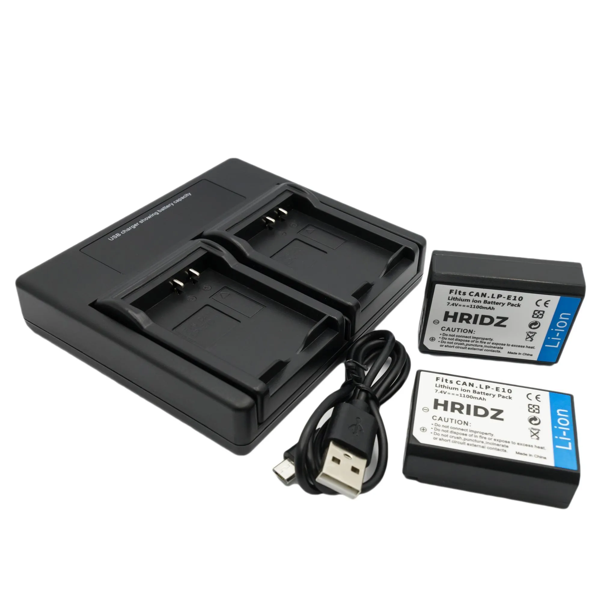 Hridz LP-E10 Battery & Dual Charger Pack for Canon 3000D EOS 1500D 1300D 1200D 1100D