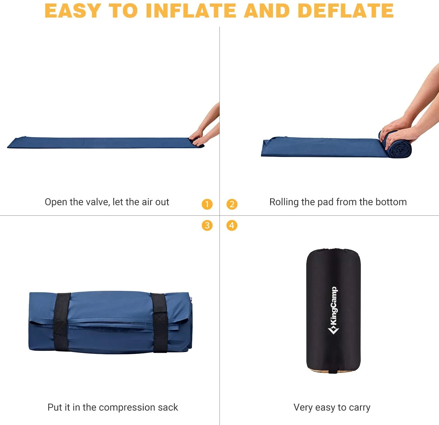 KingCamp DELUXE Anti-Rollover Camping Mattress Single/ Double