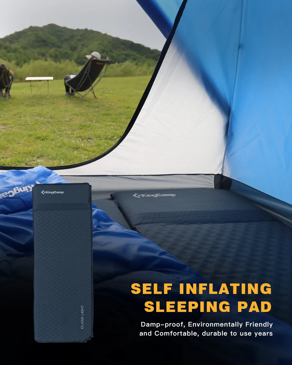 KingCamp Self-Inflating Sleeping Pads with Pillow