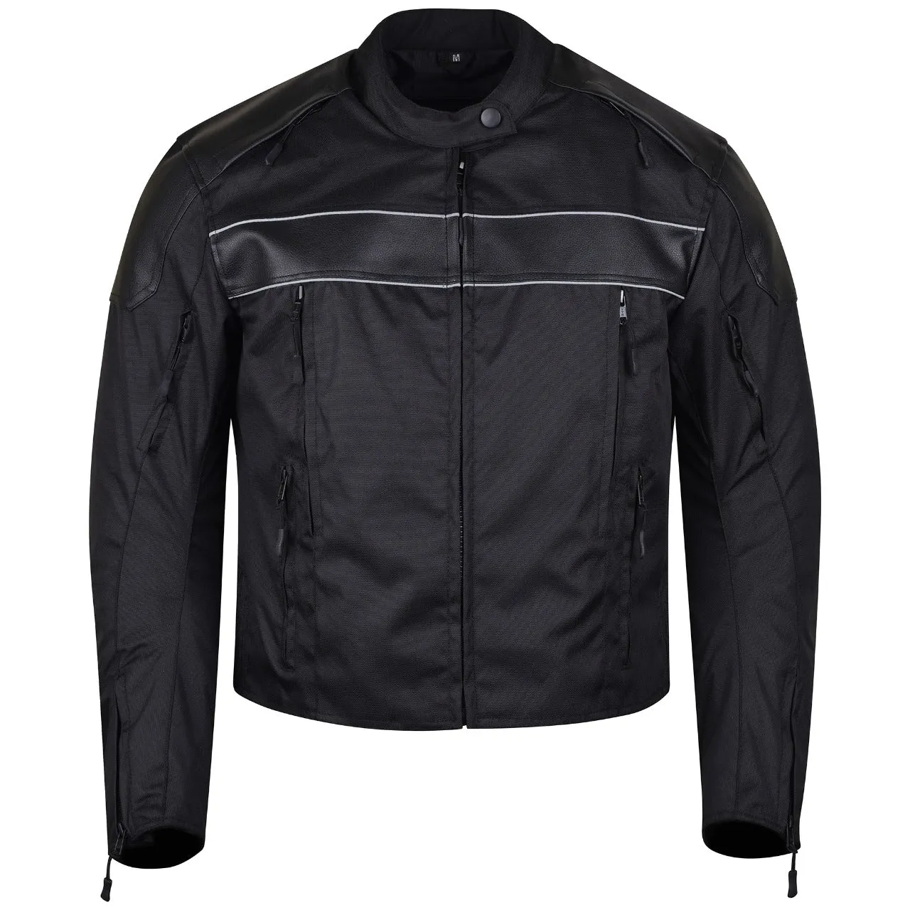 Men's VL1518 Textile Motorcycle Jacket Motorbike Biker Riding Jacket Breathable with C.E. Armor