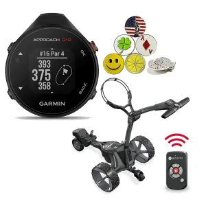 Motocaddy M7 Remote Electric Caddy, Garmin Approach G12, Ball Markers