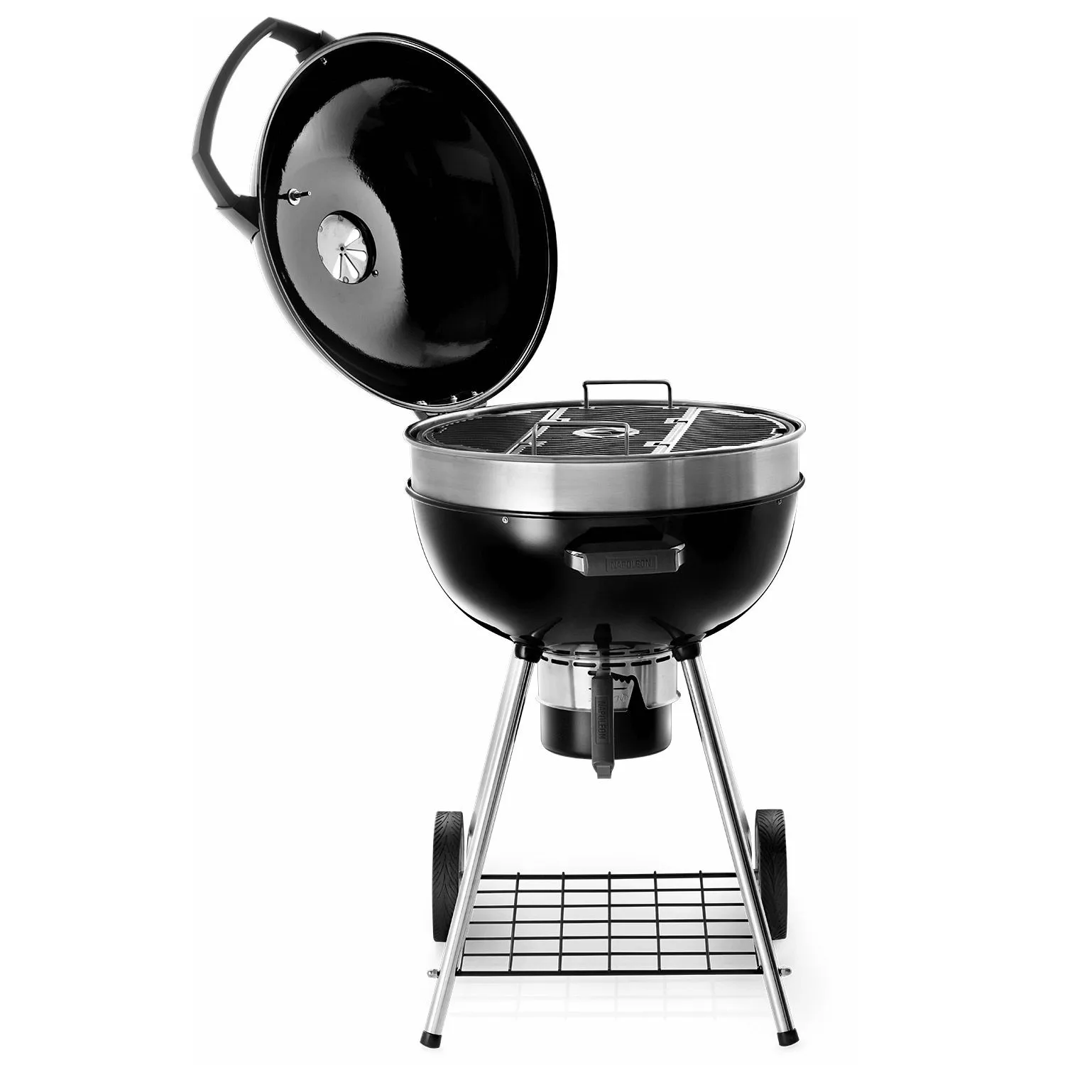 Napoleon 22" Pro Charcoal Kettle Grill W/ Cast Iron Grid & Pro Air Control Black