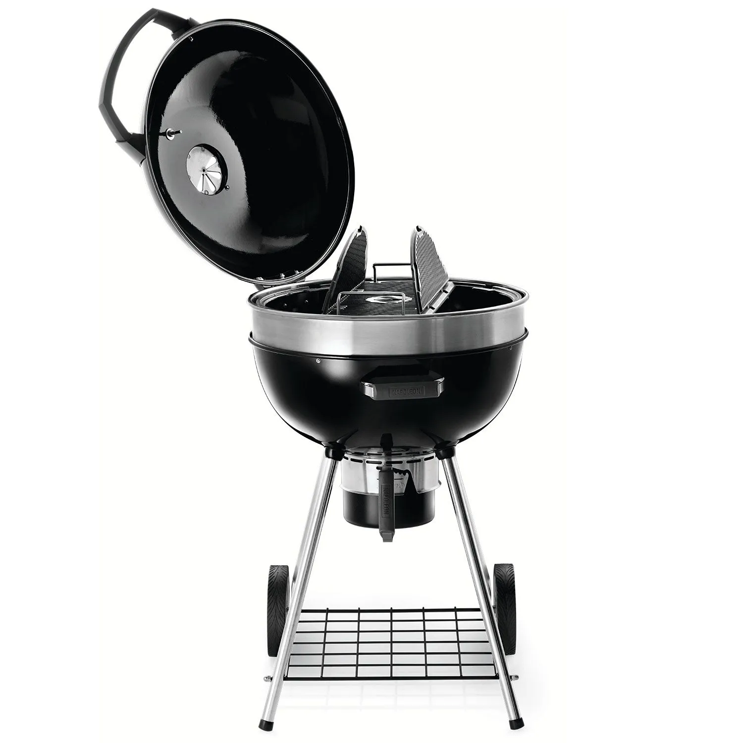 Napoleon 22" Pro Charcoal Kettle Grill W/ Cast Iron Grid & Pro Air Control Black