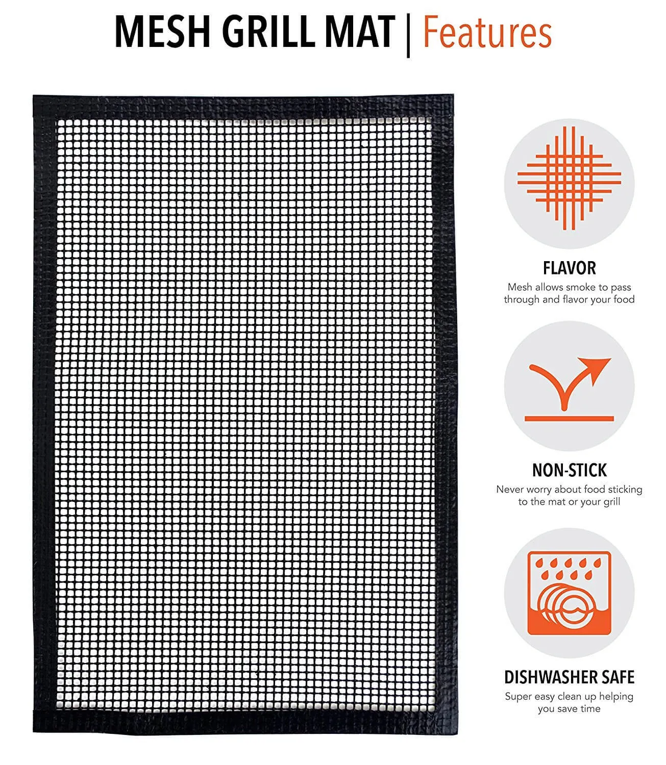 Non-Stick Mesh Grill Mat - 1 Pack