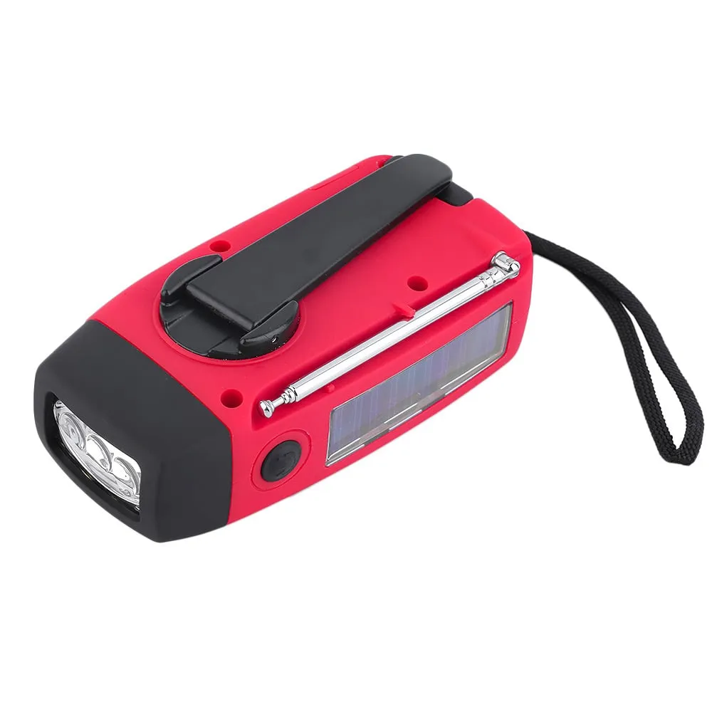 Portable Emergency Solar/Dynamo/DC & AM/FM/NOAA Radio & LED Flashlight & 1000mAh Charger Power Bank Stealth Angel Survival