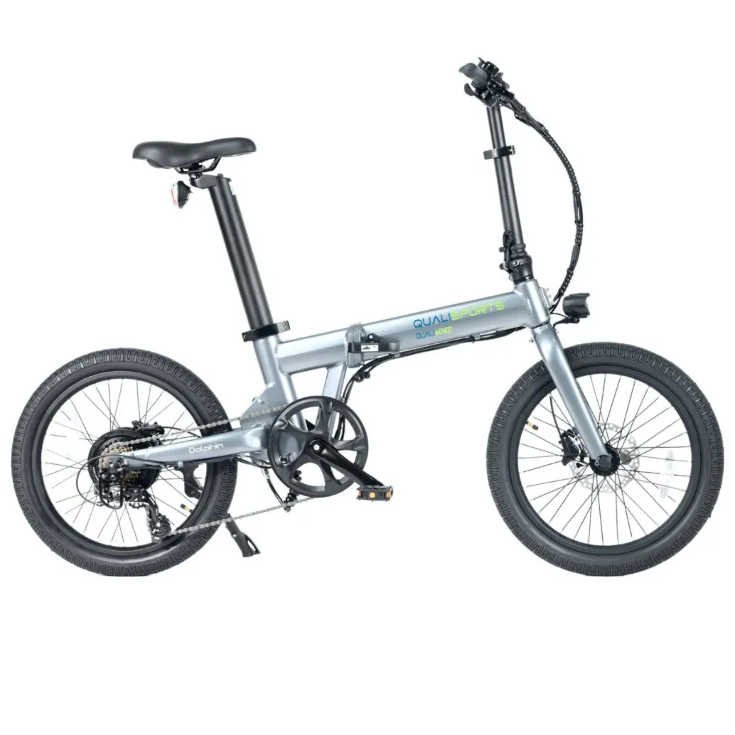 Qualisports Dolphin Portable Folding Beach Cruiser Electric Bike