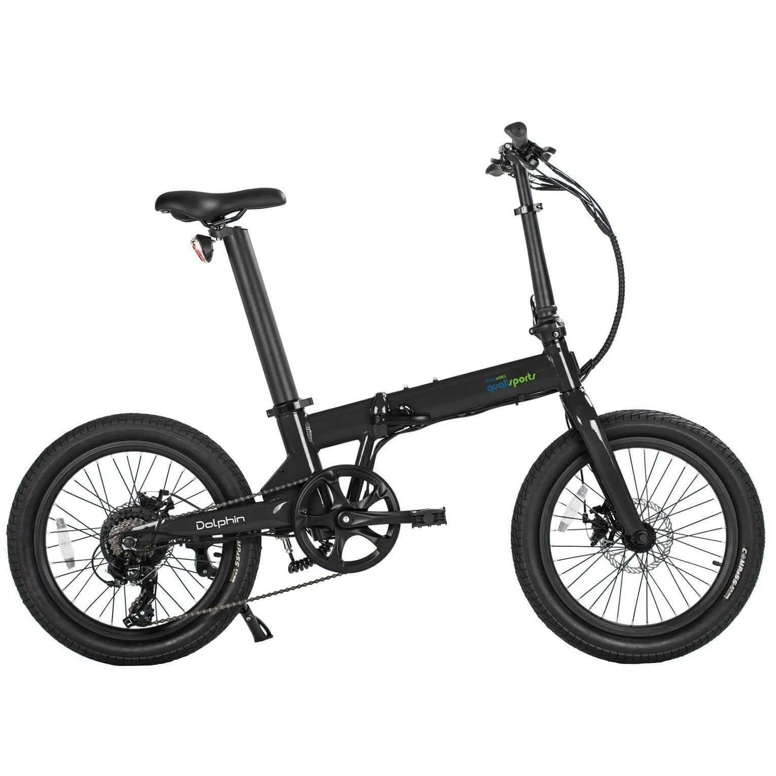 Qualisports Dolphin Portable Folding Beach Cruiser Electric Bike