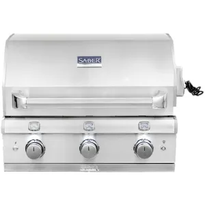 Saber Grills: Elite 3-Burner Built-In Grill (NG)