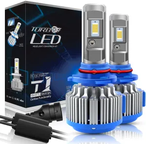 T1 9005/HB3 7200LM 6000K LED Headlight Bulbs Bright White