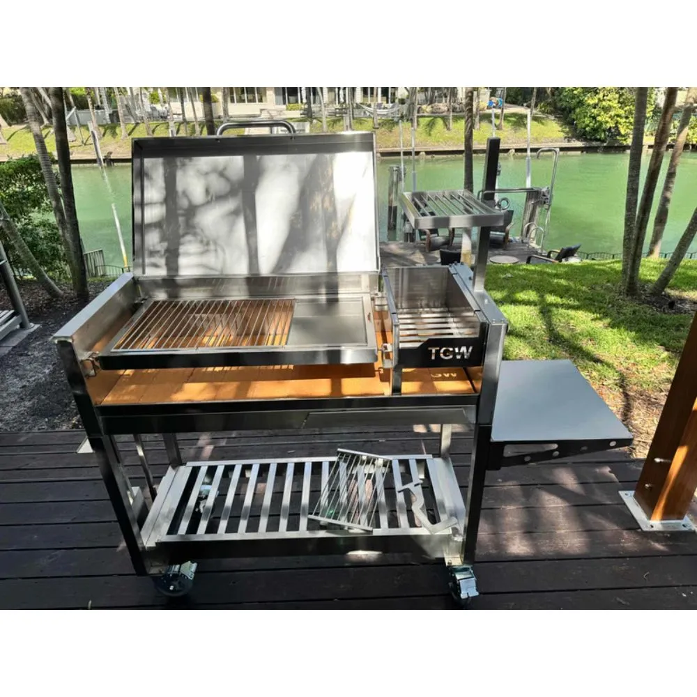 Tagwood BBQ Argentine Gaucho Stainless Steel Freestanding Charcoal Grill