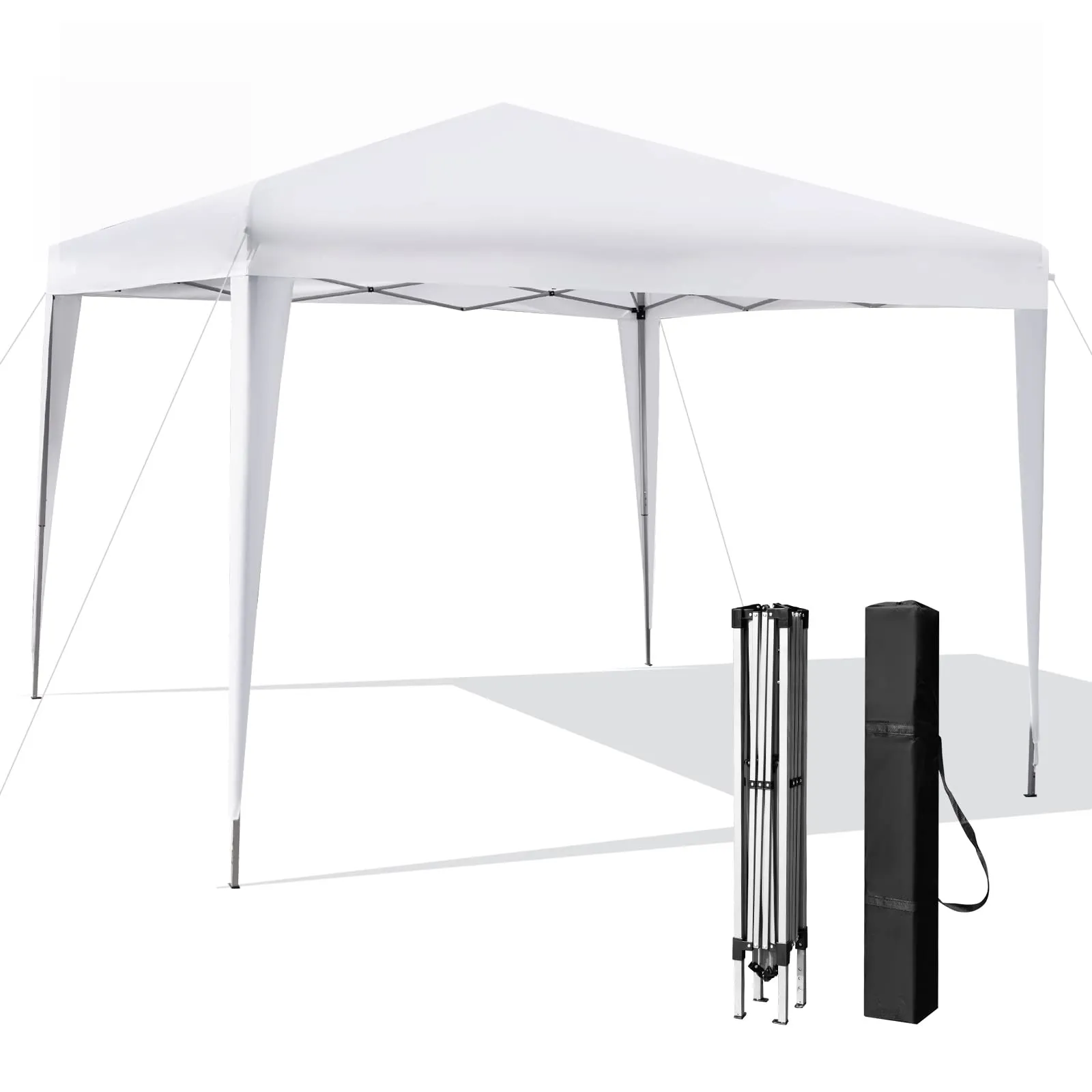 Tangkula 10x10 Ft Pop Up Canopy Tent, Easy Setup Instant Canopy with 8 Stakes