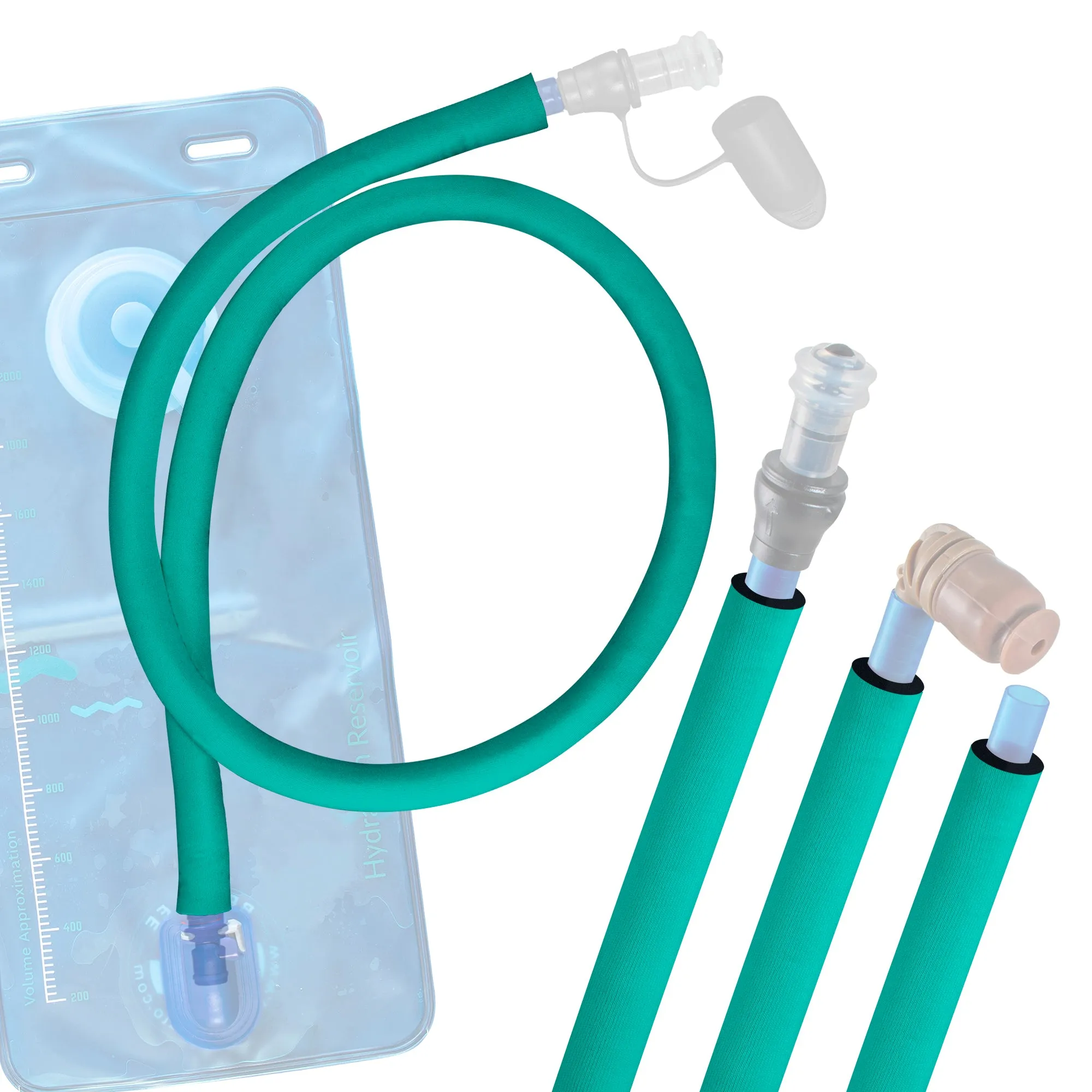 Teal Insulated Drink Tube Hose Cover