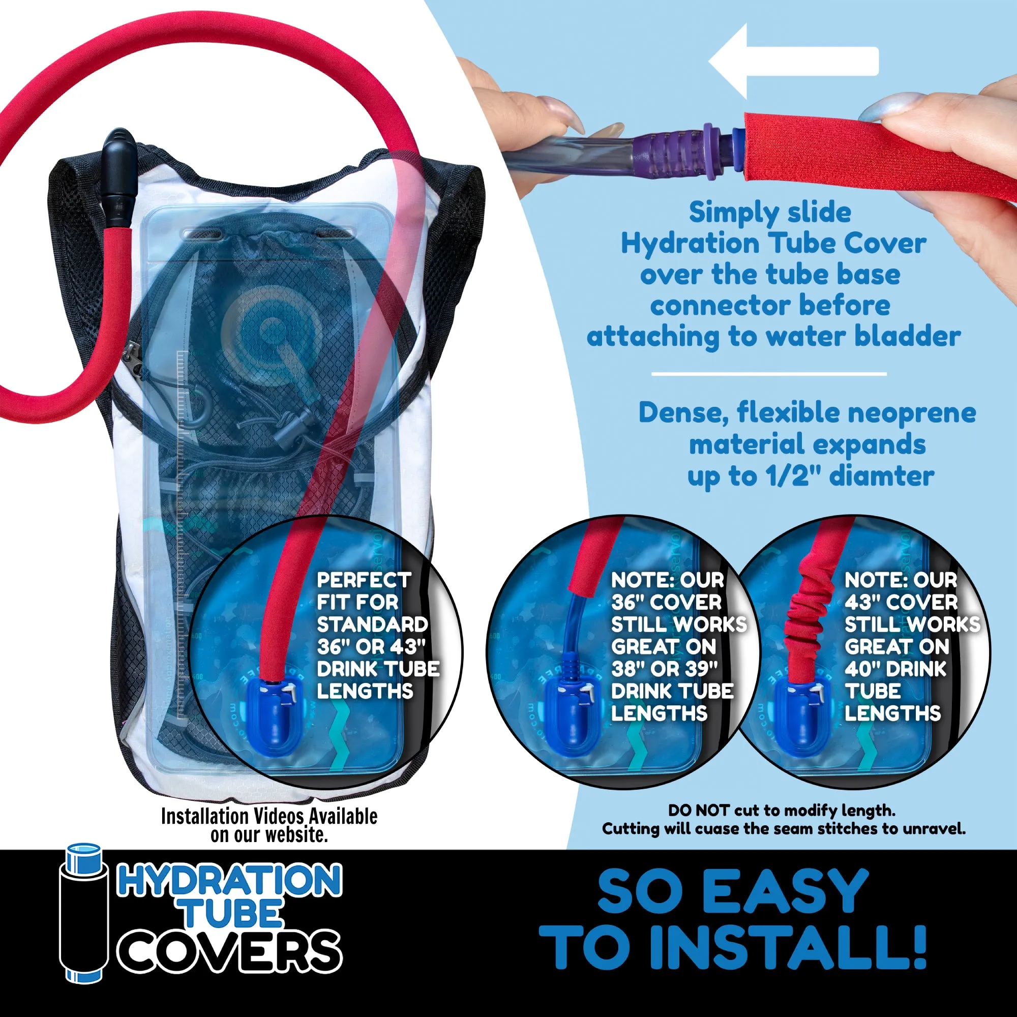 Teal Insulated Drink Tube Hose Cover