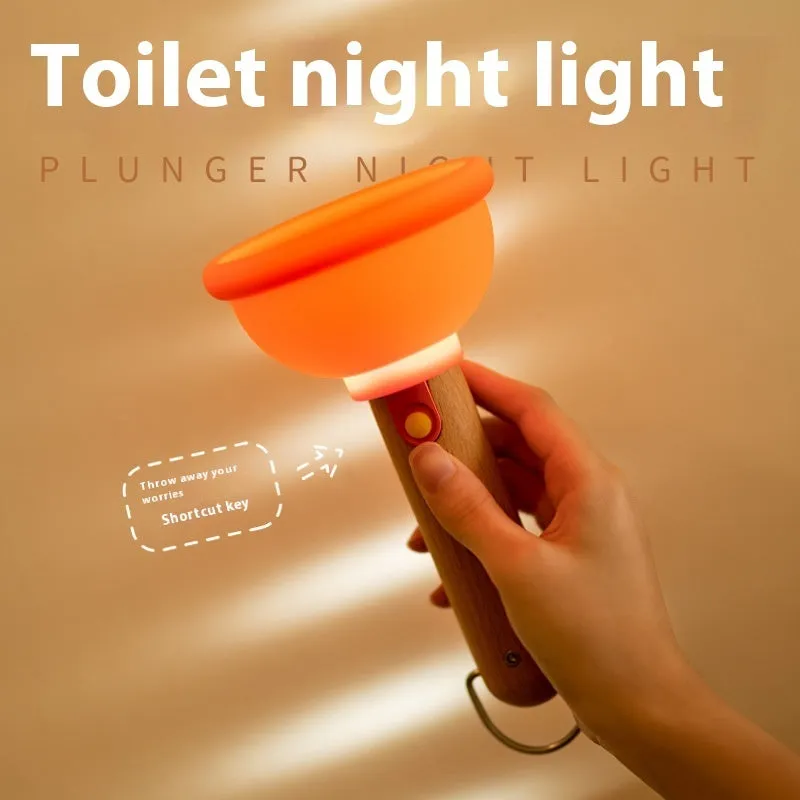 Toilet Plunger Cartoon Night Lamp