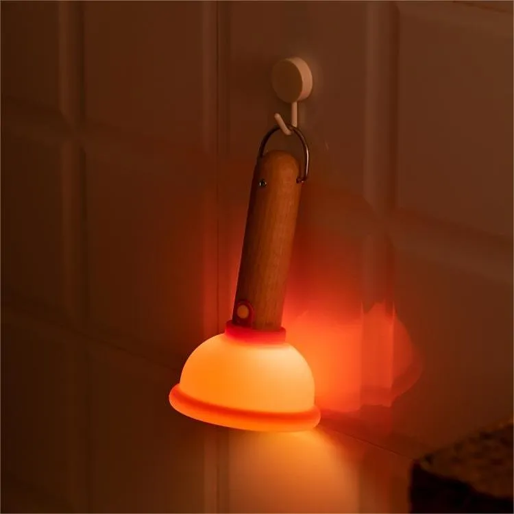 Toilet Plunger Cartoon Night Lamp